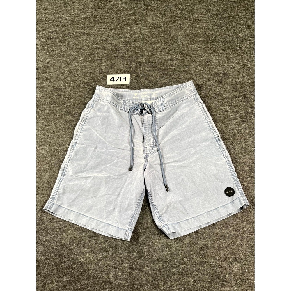 RVCA Nature Board Shorts Womens 28 Blue Mesh Lined Lace Up Surfing Swimwear